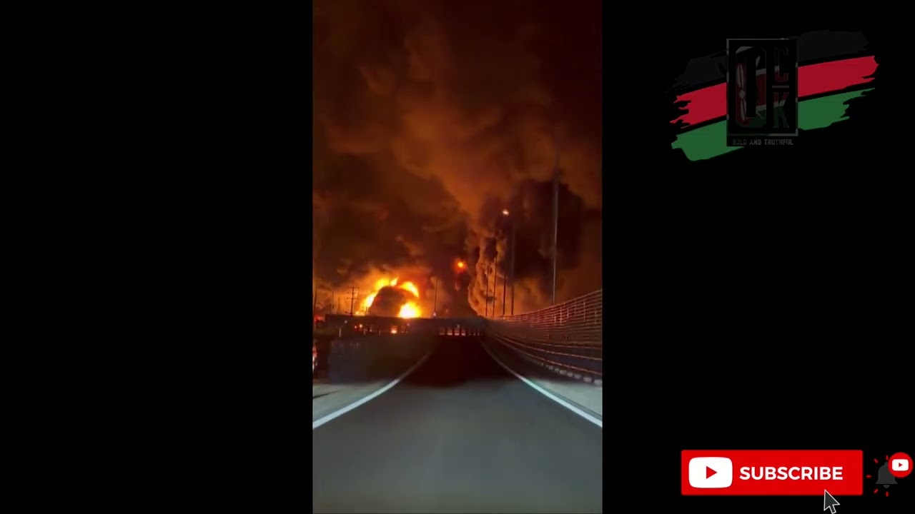 IRAN CRISIS: Huge fire and heavy smoke billows from Tehran's Aqdasieh fuel depot