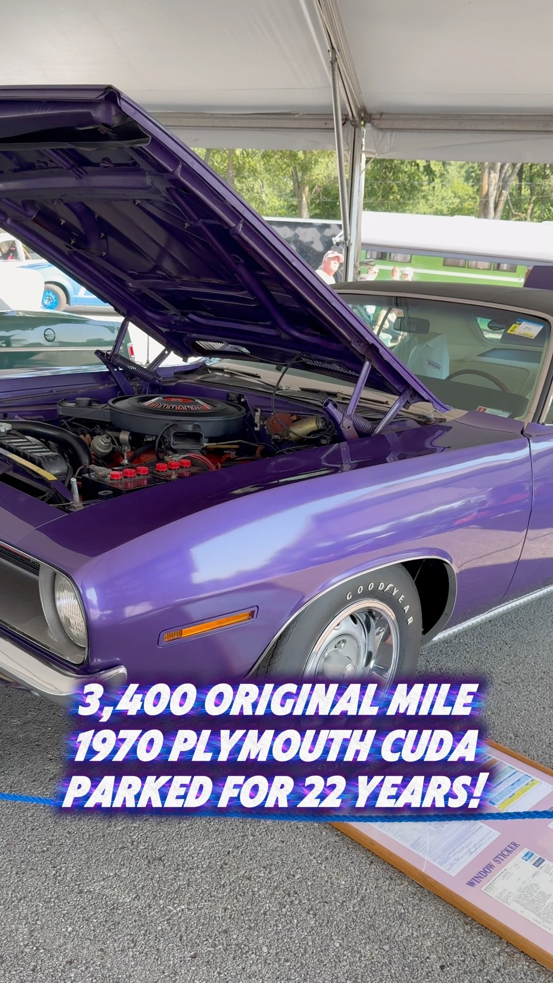 希少　１９７０　クーダ This 1970 Plymouth Cuda only has 3,400 original miles! #mopar