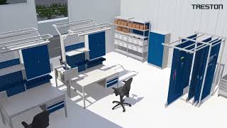 Treston | Mesa de trabajo TP para la industria, logística y taller #ergonomia #modular #mobiliario