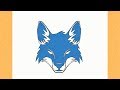 HOW TO DRAW THE CRUZEIRO BLUE FOX LOGO