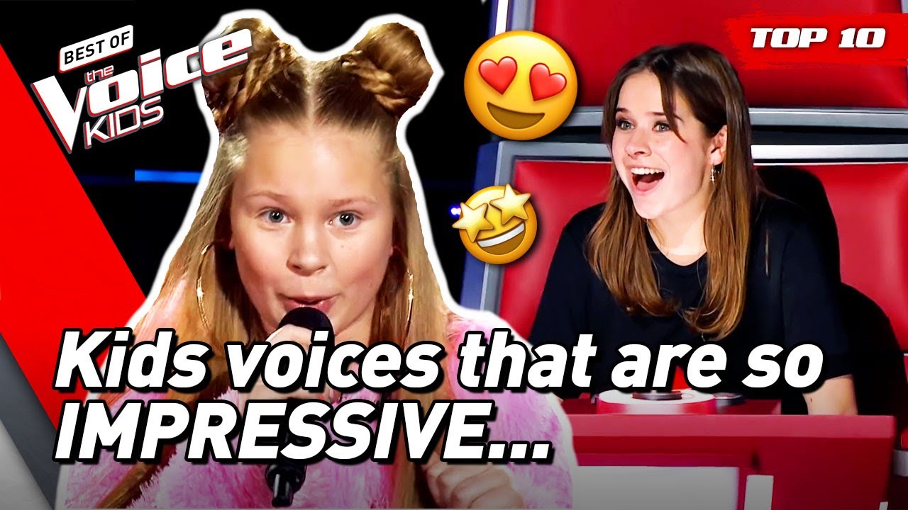 Most IMPRESSIVE Blind Auditions on The Voice Kids   Top 10 
