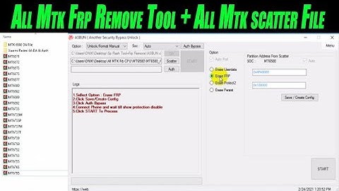 All Mtk Frp Remove Tool + All Mtk Scatter File