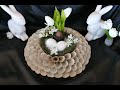 DIY Frühlingsdeko – Osterdeko – Osternest aus alten Buchseiten – spring decoration