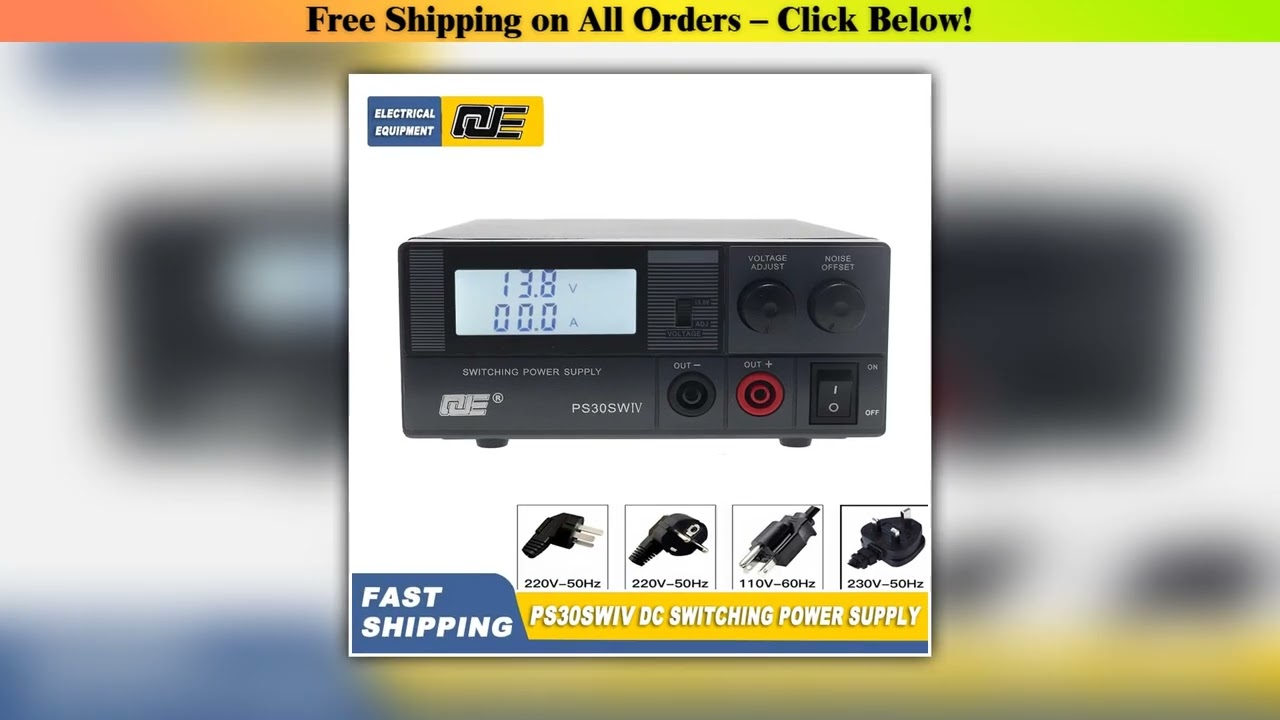 QJE PS30SWIV Power Supply 13.8V 30A Adjustable Linear Power Supply Stable DC Communication