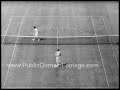 1942  Bobby Riggs vs Don Budge U. S. tennis championships archival footage