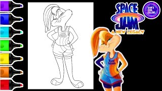 Coloring Space Jam: A New Legacy Lola Bunny Coloring Book Page | Markers