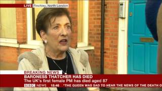 Tribute to Margaret Thatcher by Finchley Conservatives chairman Jill Summers