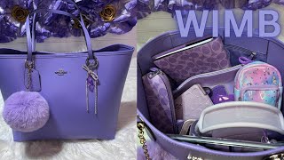 WHAT'S IN MY BAG COACH CITY IN PURPLE 💜💜💜 #coach #purple screenshot 2