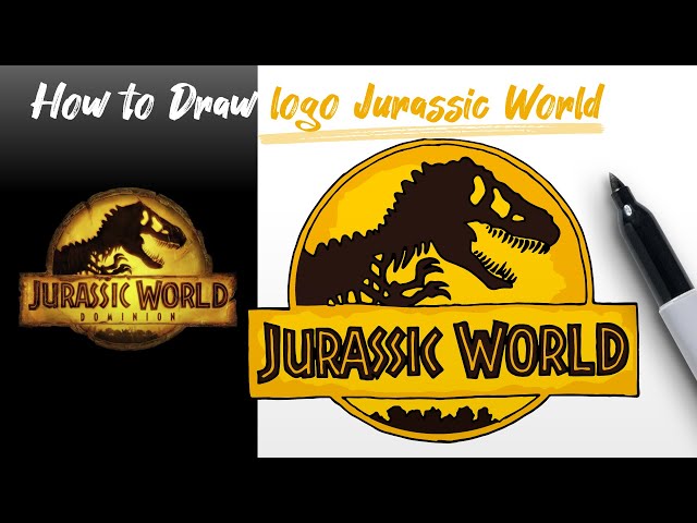 How to Draw Trex Tyrannosaurus Rex dinosaur from Jurassic World Dominion  Easy Step By Step 