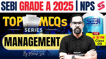 SEBI Grade A 2025 | Management Most Important MCQ