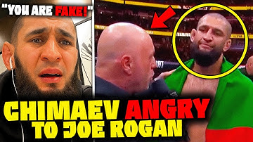 Khamzat Chimaev ANGRY On Joe Rogan After UFC 319 Interview