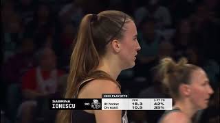 Sabrina Ionescu mic’d up for Game 3
