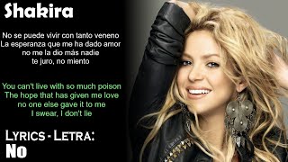 Shakira  No (Lyrics SpanishEnglish) (EspañolInglés)