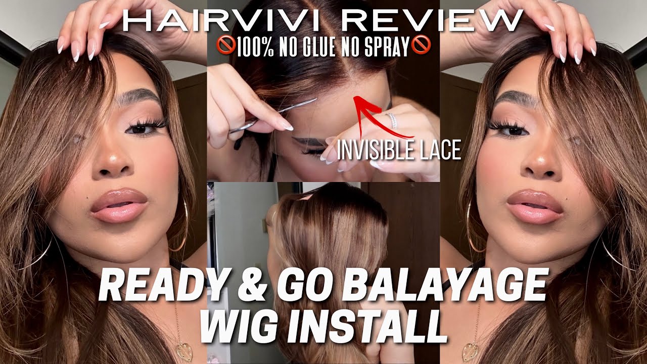 Effortless Balayage Glueless Wig Transformation  ✨  | HairVivi Easy Ready & Go Review