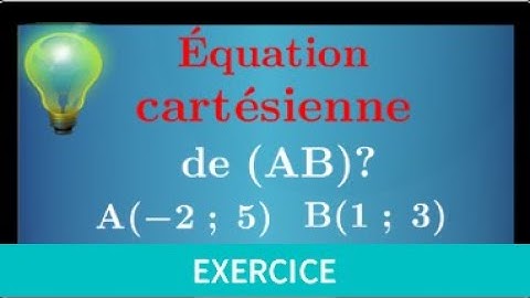 Équation cartésienne d