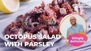 OCTOPUS SALAD with PARSLEY 🐙🌱: a CLASSIC appetizer and AUTENTIC Italian recipe! 🌊💙