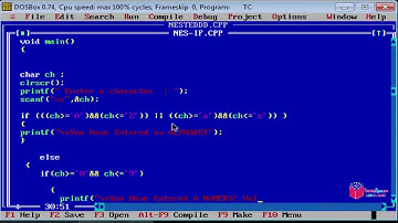 1.18- C Program To Check Whether A Character Is An Alphabet Or Not By Nested if else Using C