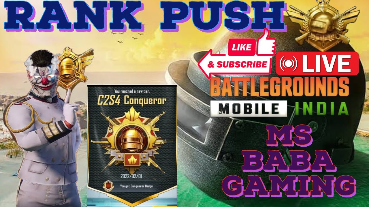 Ms Baba MS BABA GAMING IS LIVE NOW/ NEW UPDATE GAMEPLAY/ #31 /#RANK PUSH/#BGMI ...