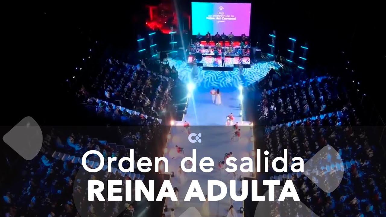 Orden de salida de la Reina Adulta del Carnaval de Santa Cruz de Tenerife 2026