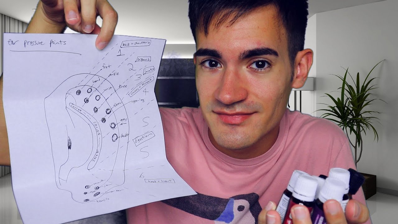 Pressure Points Ear Massage w/ Essential Oils (ASMR)