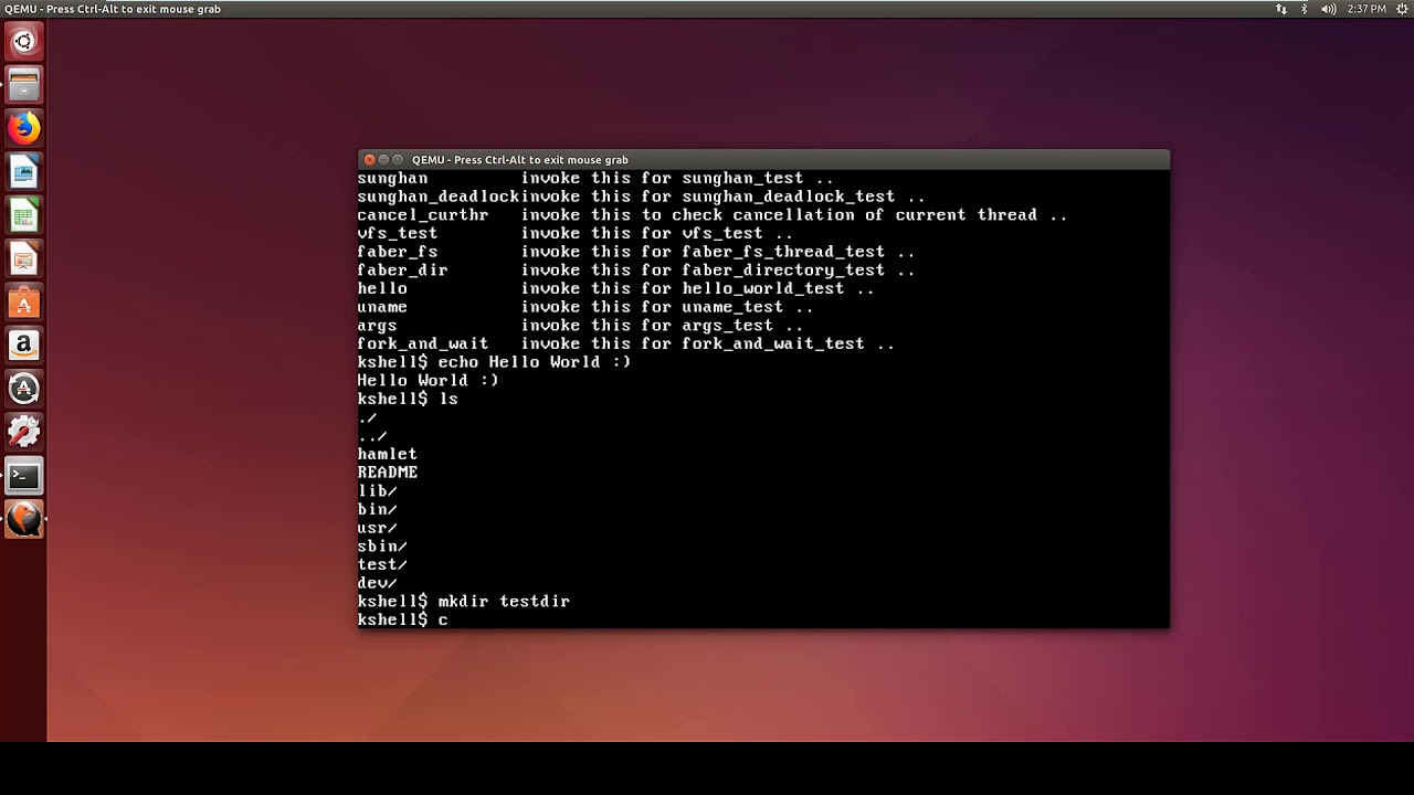 Tiny Unix Kernel - YouTube