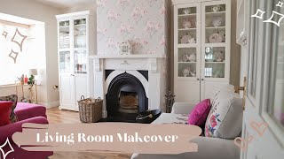 Small Living Room Makeover - Faux Built-Ins Using Ikea Liatorp Cabinets