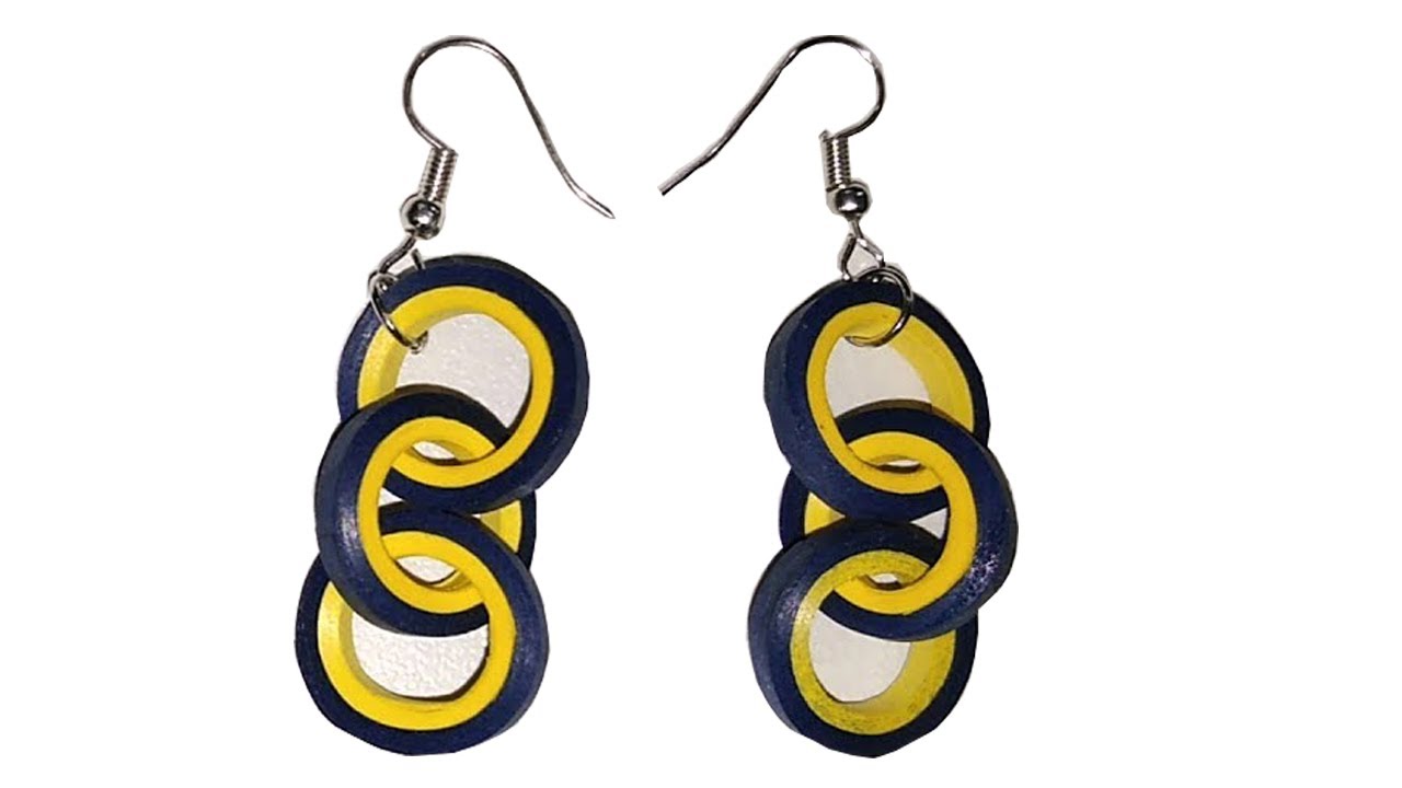 How to make Looped Quilling Earrings || Paper Earrings || Quilling Earrings | Easy Quilling Earrings