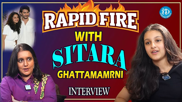 Sitara Ghattamaneni Special Rapid fire Exclusive Interview | #MaheshBabu | #Namratha | iDream
