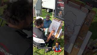 He most grateful reaction to the caricature drawing by Alani J He most grateful reaction to the caricature drawing by Alani J