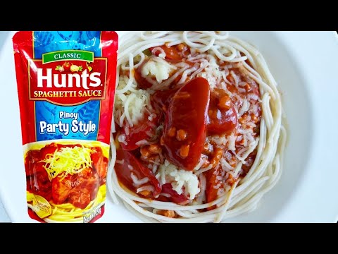 How To Make Filipino Spaghetti Own Recipe Using Hunt S Spaghetti Sauce Youtube