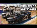 EPIC WRECKFEST CONSOLE MULTIPLAYER FIRST RACES!