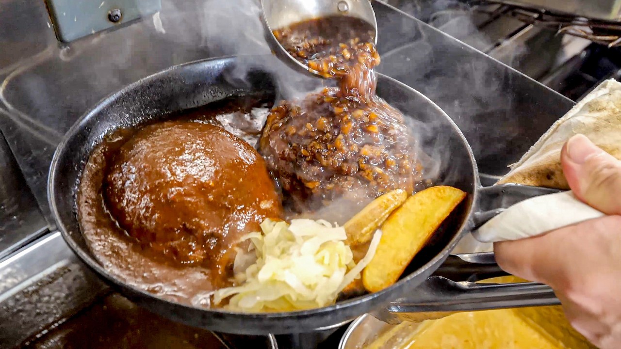 驚異の爆速提供！注文からわずか３０秒で出てくるコスパ最強ハンバーグ店にサラリーマンがすいこまれる。。