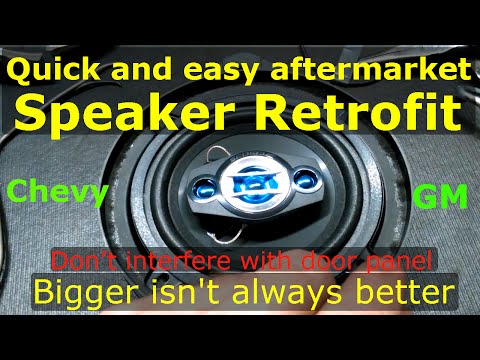 GM Chevy front speakers no sound, quick fix Retrofit