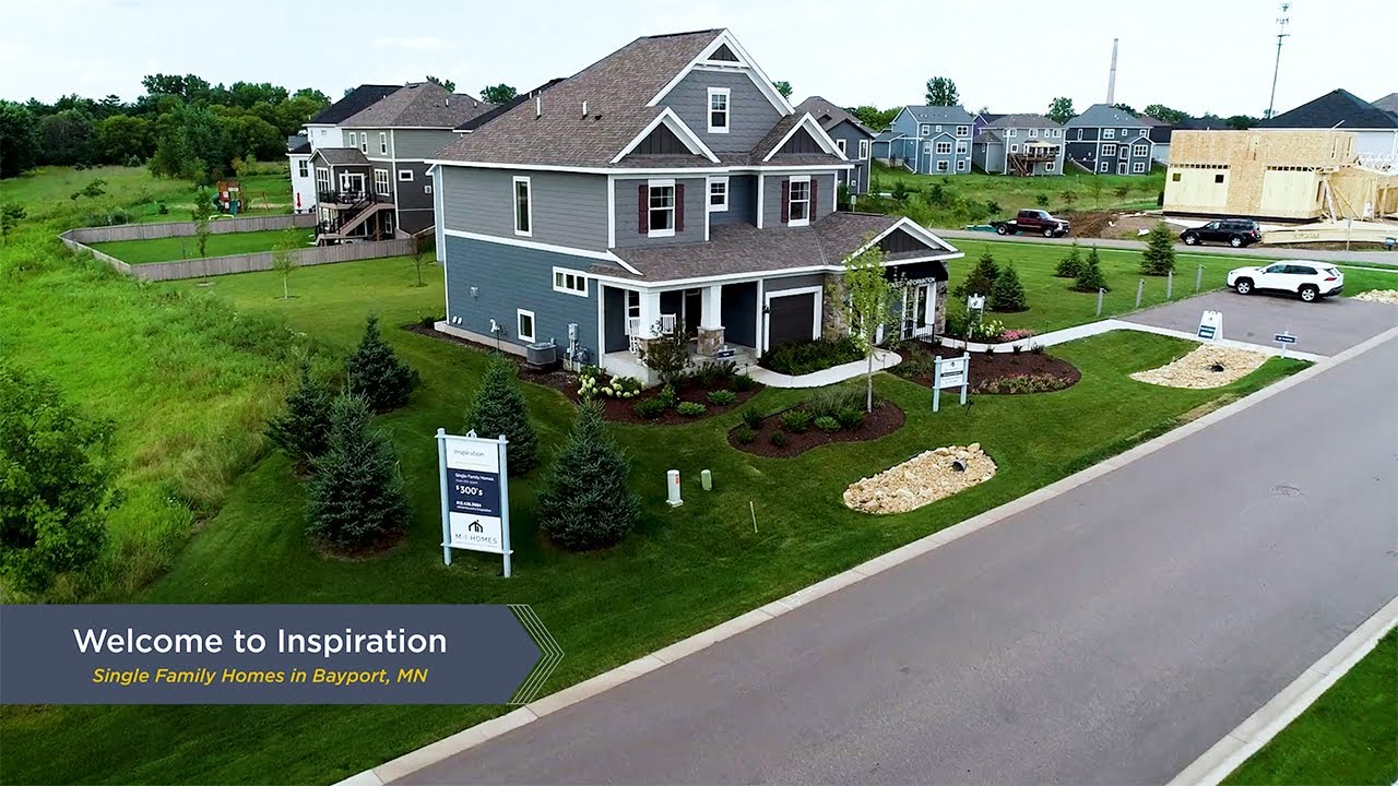 Inspiration Aerial Tour New Homes in Bayport, MN YouTube