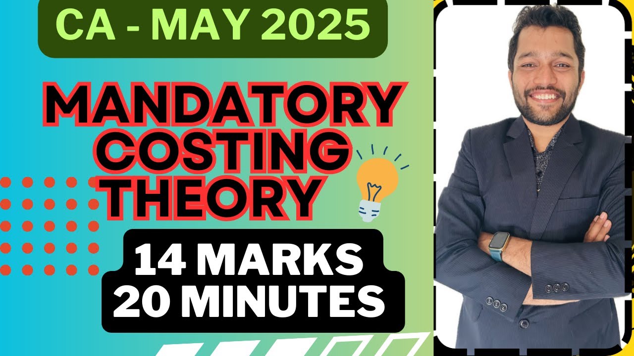 CA INTER COSTING THEORY MAY 2025 - YouTube