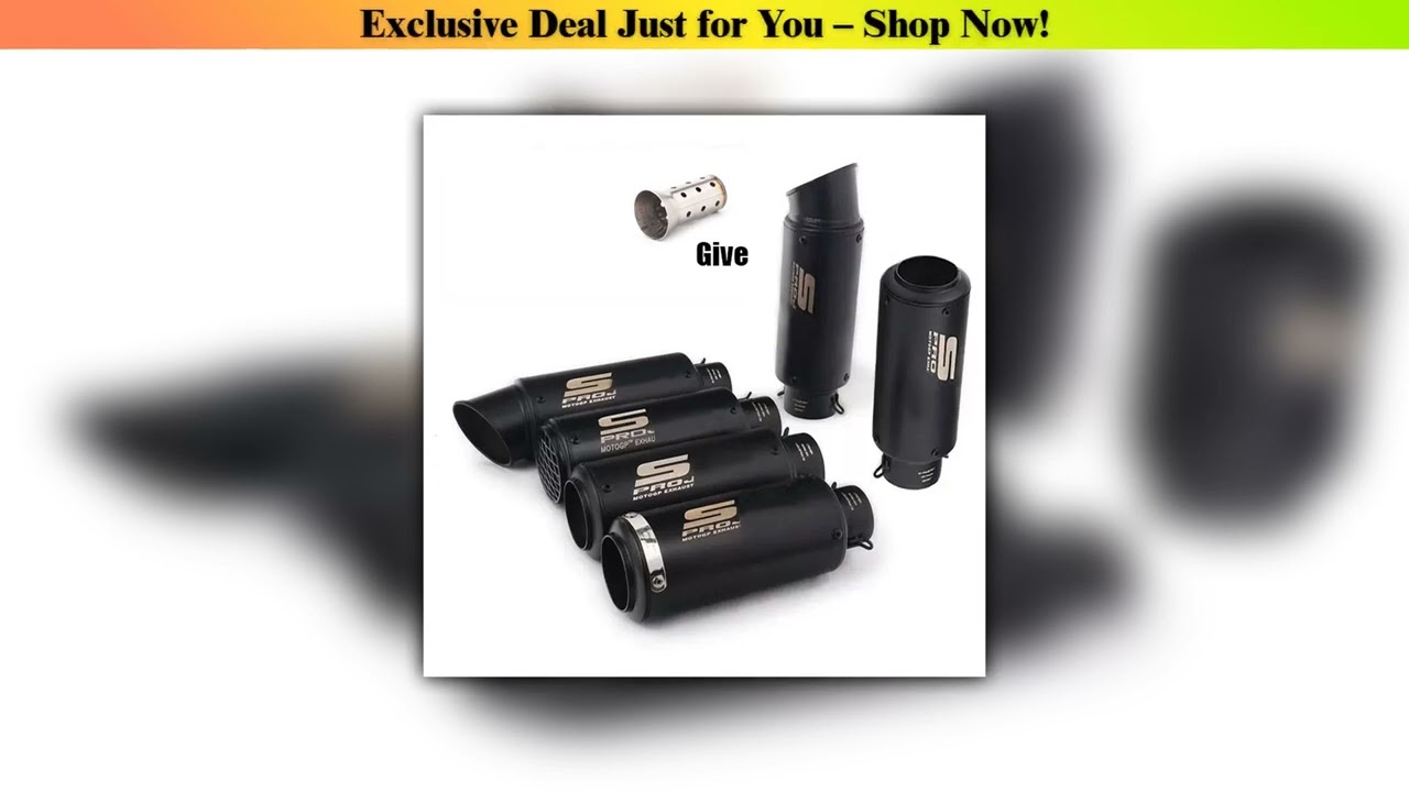 Limited 51/60mm universal motorcycle exhaust pipe straight-through exhaust pipe suitable For Yamha•