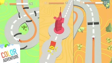 Color Adventure! Draw The Path Top Android, iOS Walkthrough Gameplay | @999_Cutting