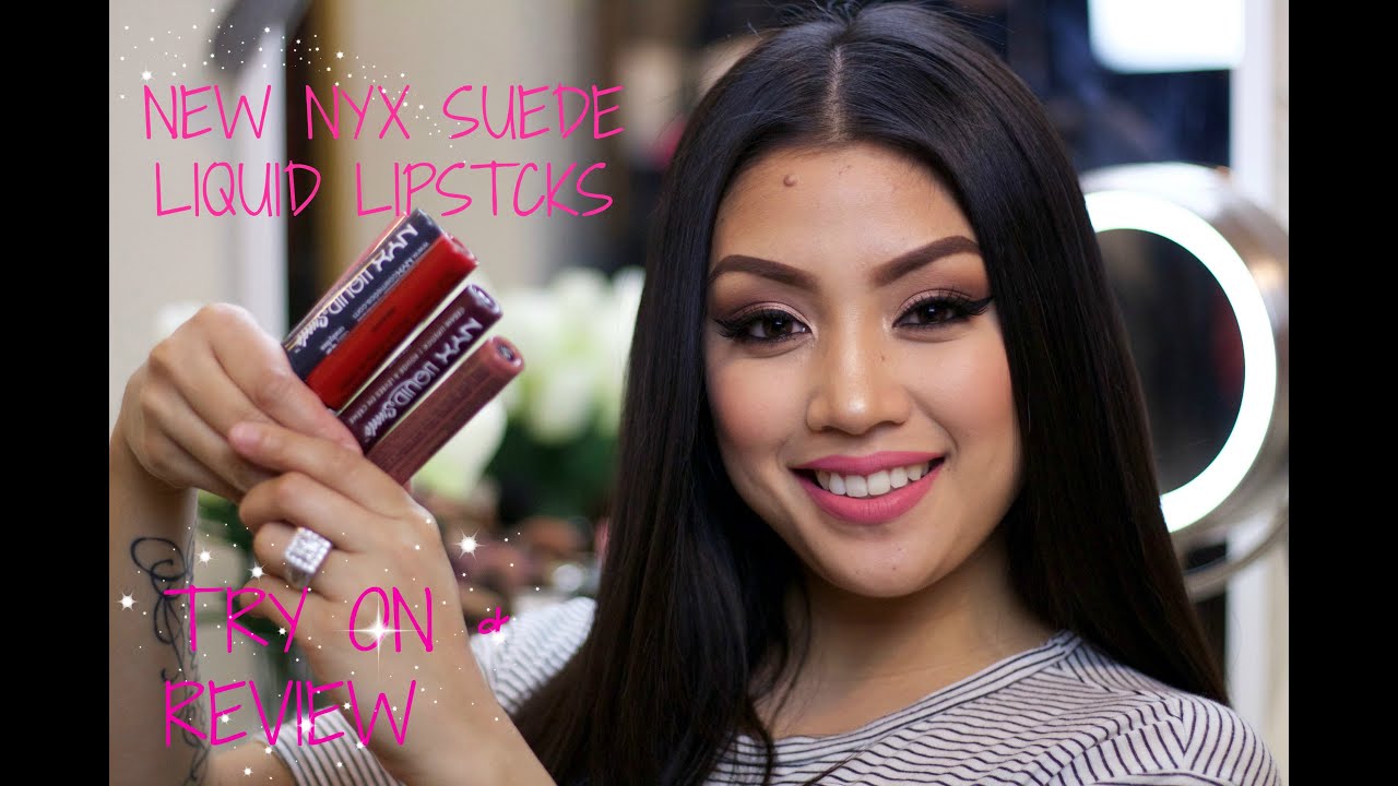 NEW NYX LIQUID SUEDE LIPSTICKS (TRY ON & REVIEW)
