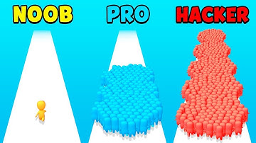 NOOB vs PRO vs HACKER ||COUNT RUN|| (FORT)All Levels Gameplay Androidios (Level 1 - 4)AMONG US
