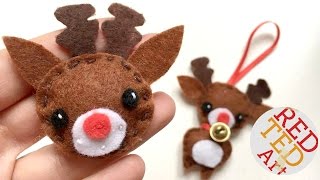 Reindeer Badge & Ornament DIY - Christmas Sewing for Beginners - Free Pattern. Here is a seriously adorable Kawaii Reindeer 