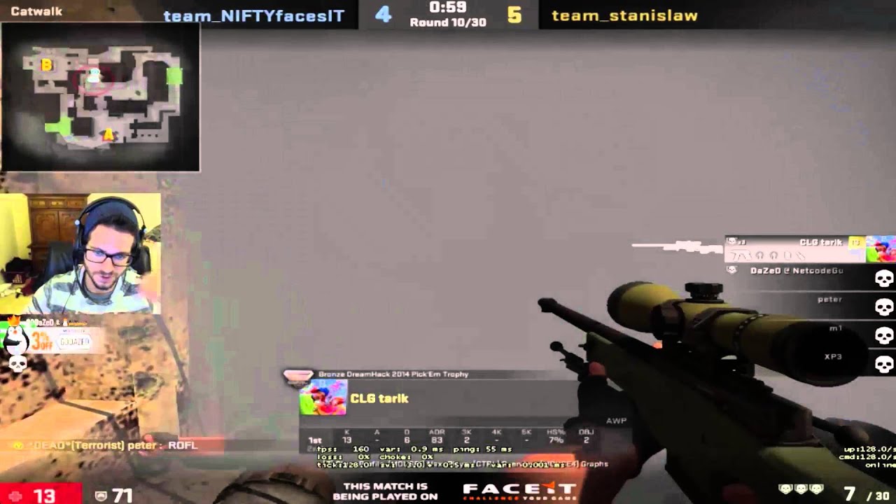 CS:GO - Tarik Sick 1 vs 3 Clutch On DaZeD's Stream [FPL]