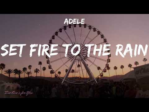 Adele - Set Fire To The Rain (Lyrics video)