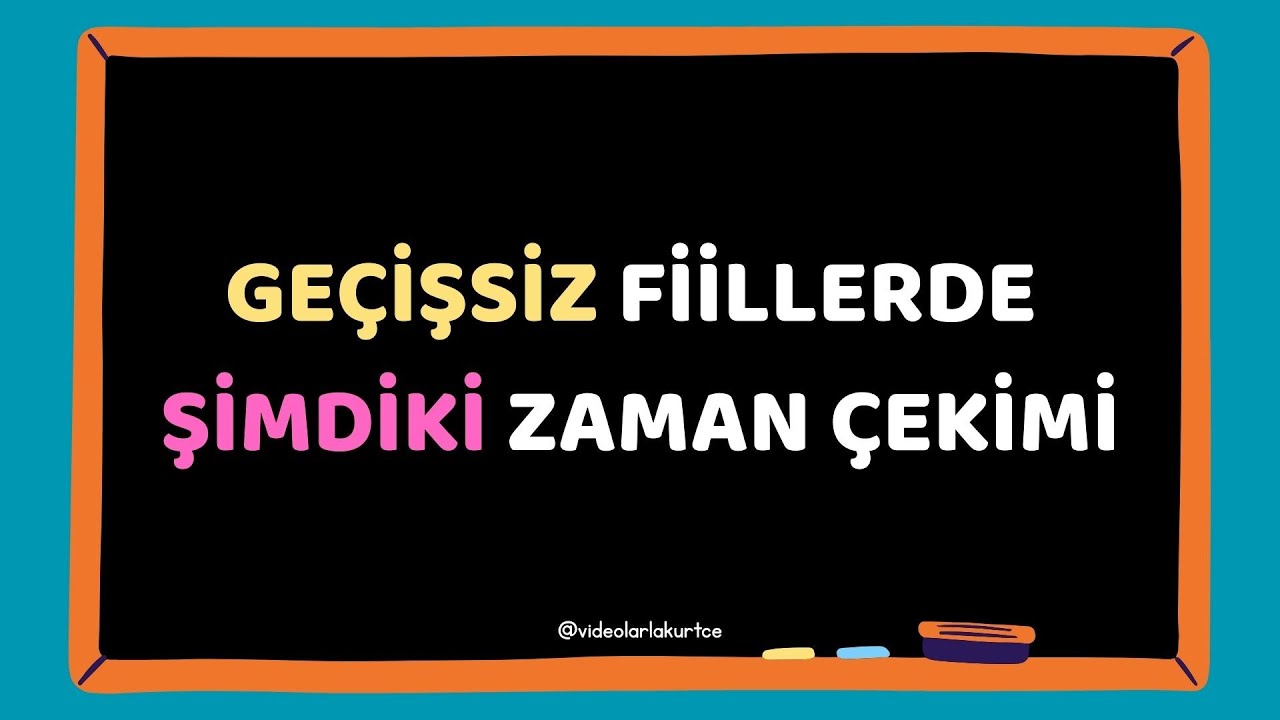 Kürtçe(Kurmancî) Dersleri - 20 - Geçişsiz Fiillerde Şimdiki Zaman