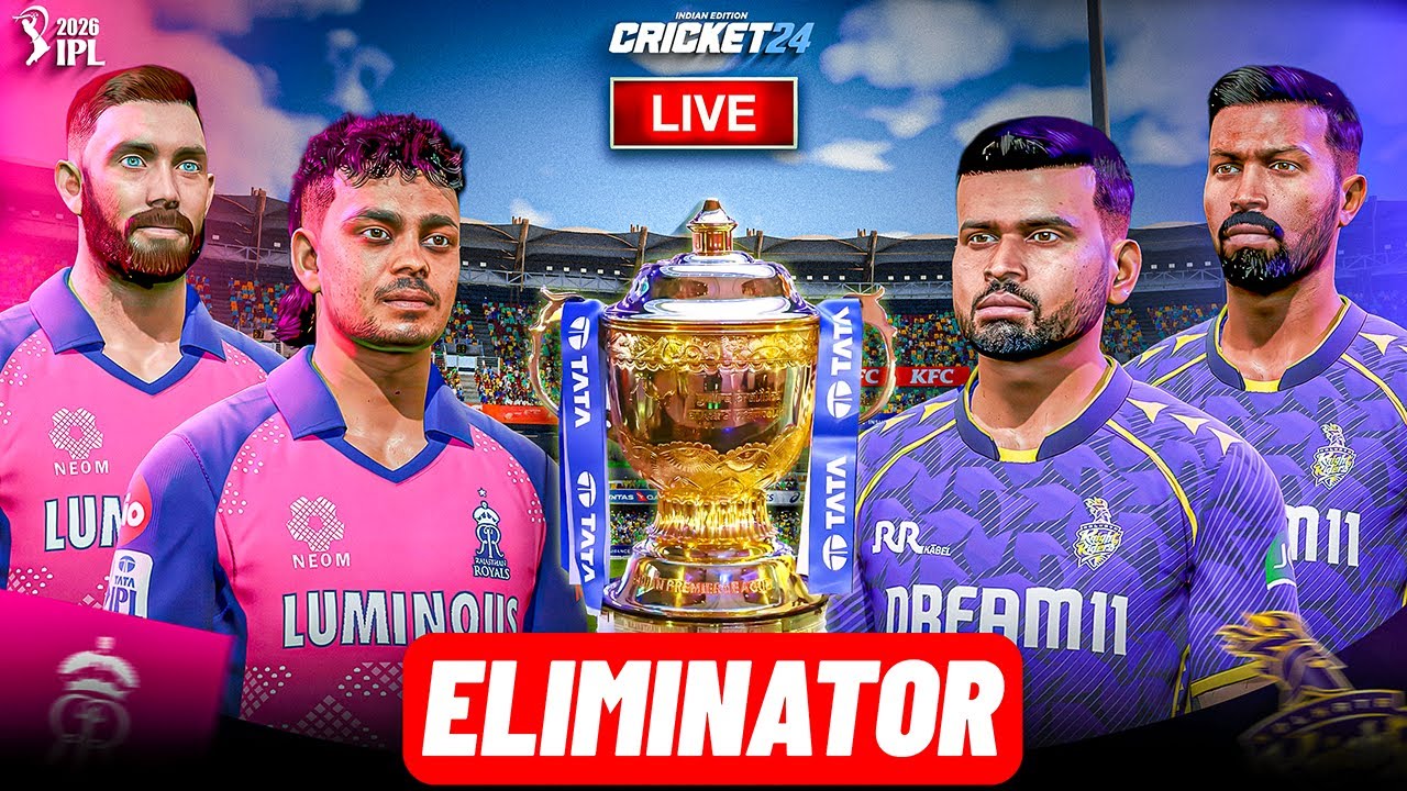 🏏RR vs KKR - Eliminator - Custom IPL - Cricket 24 Live The Gaming Bunny ...