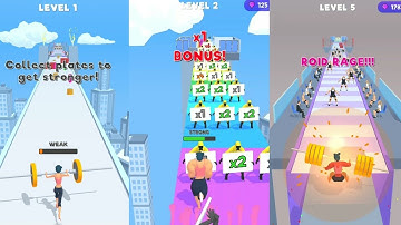 Weight Runner 3D 🏋💪🏋 All Levels Gameplay Walkthrough - Tutorial (iOS,Android) Levels 1-5