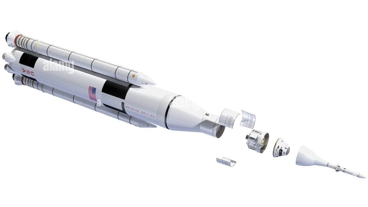 TitleExploded View of a Space Launch System (SLS) Rocket