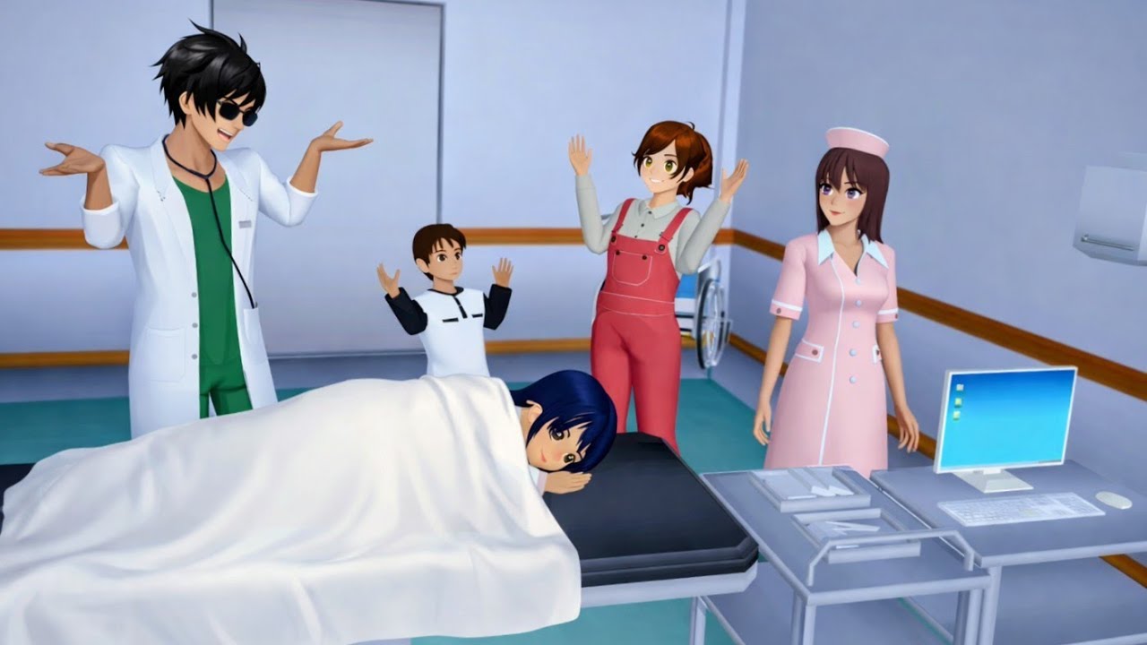 A Brave Girl Tries to Save a Cat | A Touching Hospital Story in Sakura School Simulator