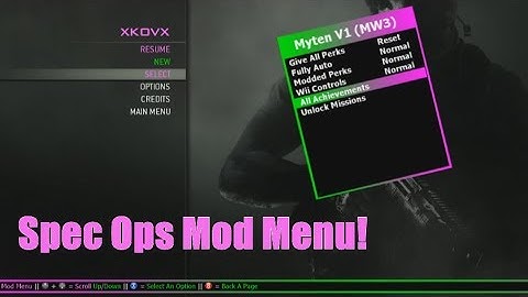 MW3 TU24 Myten V1 Campaign & Spec Ops Mod Menu (XBOX 360) + Download!
