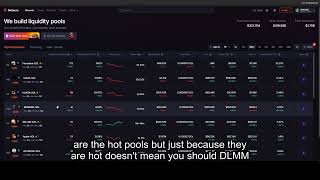 How to easily find hot pools to DLMM in from Meteora Discover page Wealth