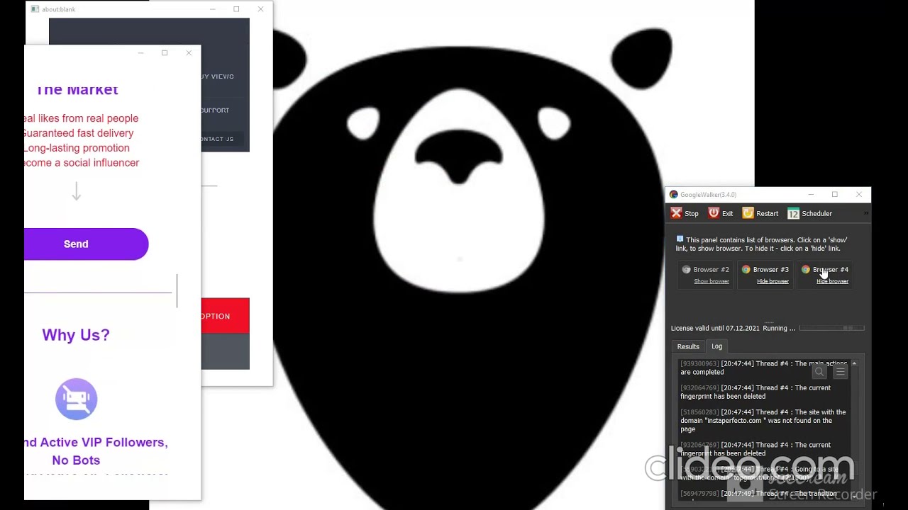 Program for Google ads click fraud .Click bot of contextual advertising. Bot 2021 - 2022 Free test